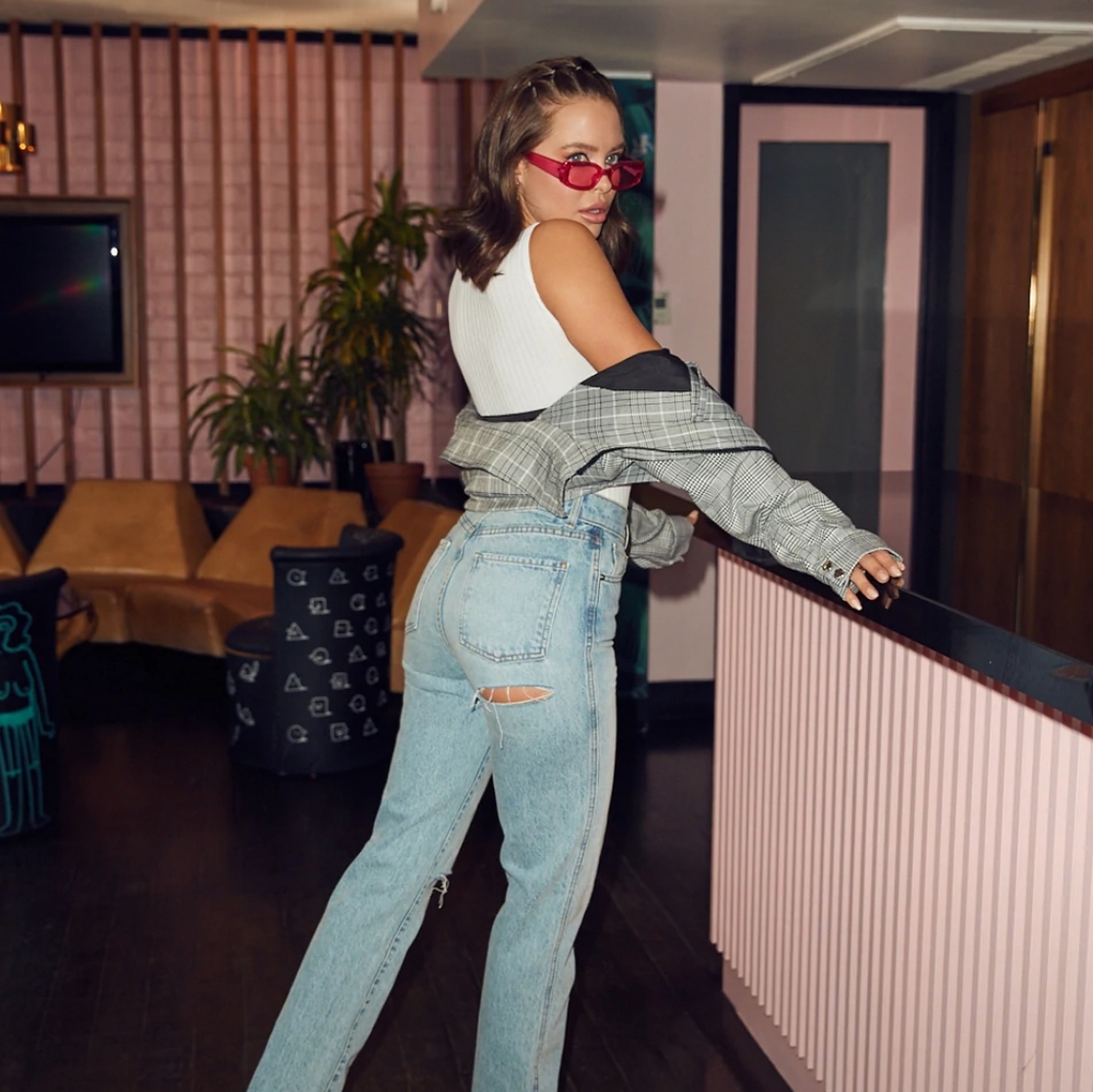 REVICE JEANS, PLAYER ONE WASH SIZE 28, LIGHT BLUE - Picture 3 of 4